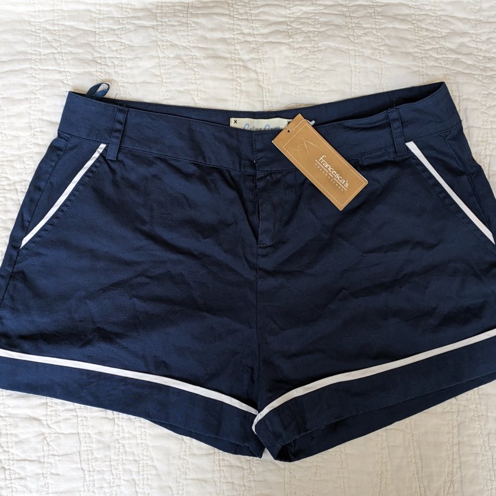 Navy sailor shorts - Francesca's Criss Cross Size 6